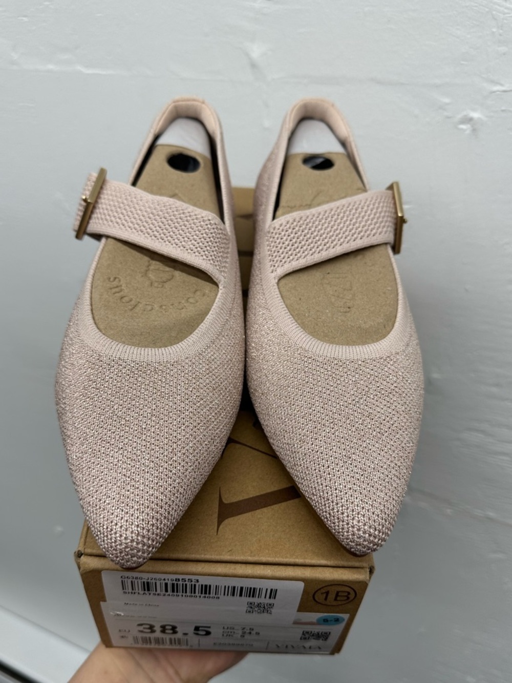 Vivaia Maria Flats- rose gold